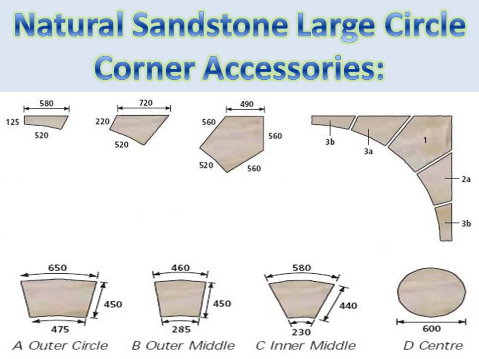 Sandstone Large Circle Paving Kit